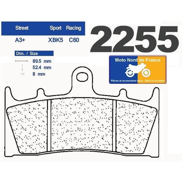 Bromsklossar Carbone Lorraine typ 2255 XBK5