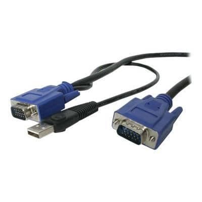Kabel för VGA KVM Switch med USB 2 i 1 - STARTECH - 3m - Svart