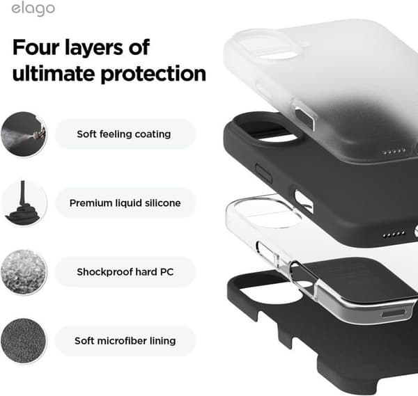 Coque - Elago - iPhone 16 Pro Max - Flytande silikon - Stötskydd - Trådlös laddning
