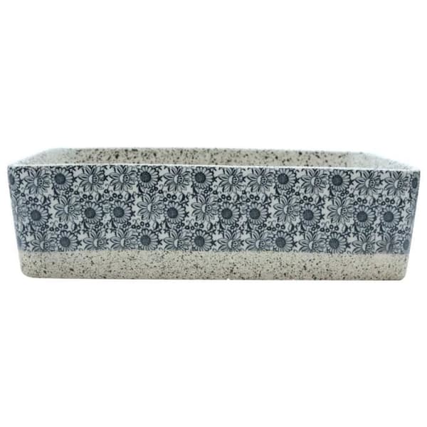vidaXL Grå-blå rektangulär handfat 46x35,5x13 cm keramik 155072
