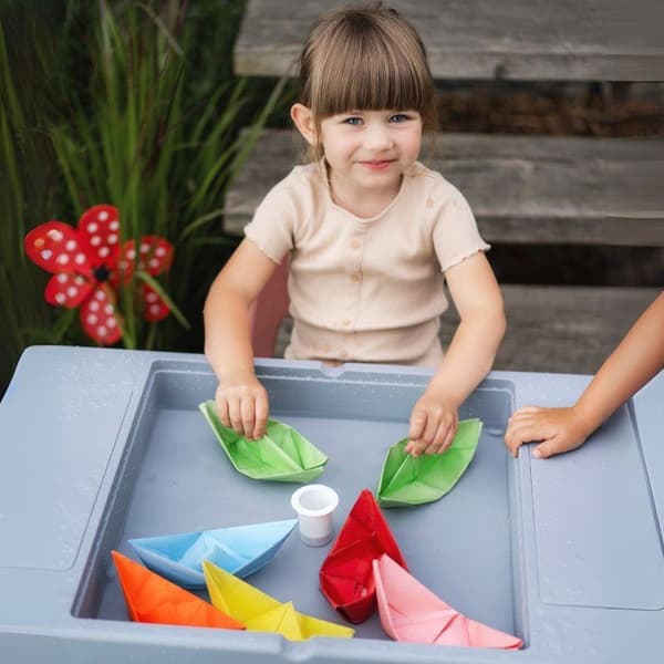 Multifunktionellt aktivitetsbord - THERMOBABY - MULTIPLAY - Med 2 stolar - Grå / Blå
