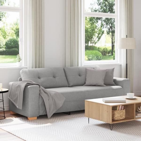 3-sitssoffa - Molngrå - Polyester tyg - Modern stil - Mjuk komfort