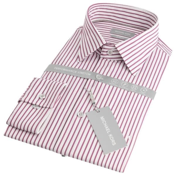 Michael Kors Perform Stretch Stripe Slim Skjorta