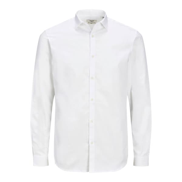 Jack & Jones Cardiff långärmad skjorta i stor storlek - vit
