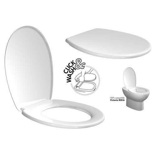 WC-sitskåp - TATAY - 44005.01 - Avtagbar - Vit - Universell montering