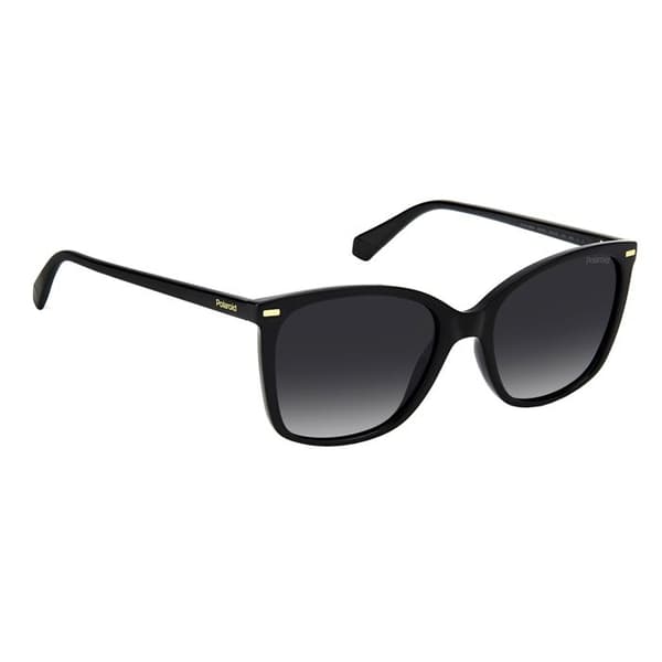 Sunglasses - Polaroid - PLD 4108/S BLACK - Wayfarer båge - Grå linser - Skydd 3