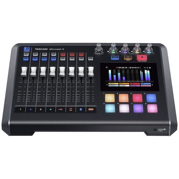 Mixerkonsol - TASCAM - MIXCAST 4 - 4 Mikrofoningångar - Multitracksinspelning - Bluetooth
