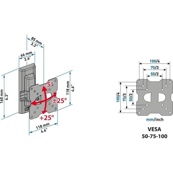 MELICONI 580411 - ETR-100 - Väggfäste