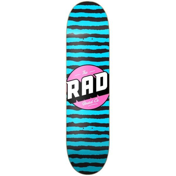 Skateboard RAD Board Stripes Logo - Blå - 20,32 cm