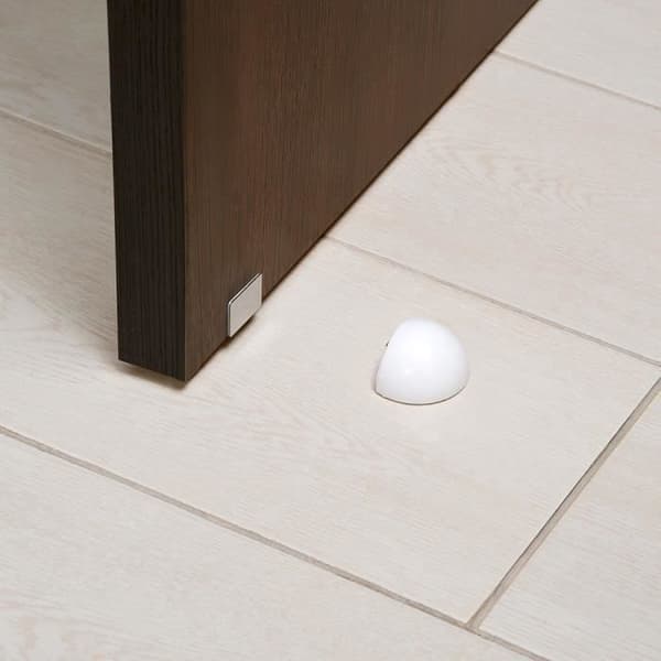 Tope Puerta Adhesive med Imán Retenedor White