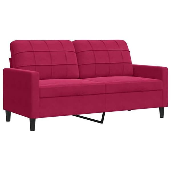 vidaXL 2-sitssoffa Bordeaux 140 cm Sammet 4007628