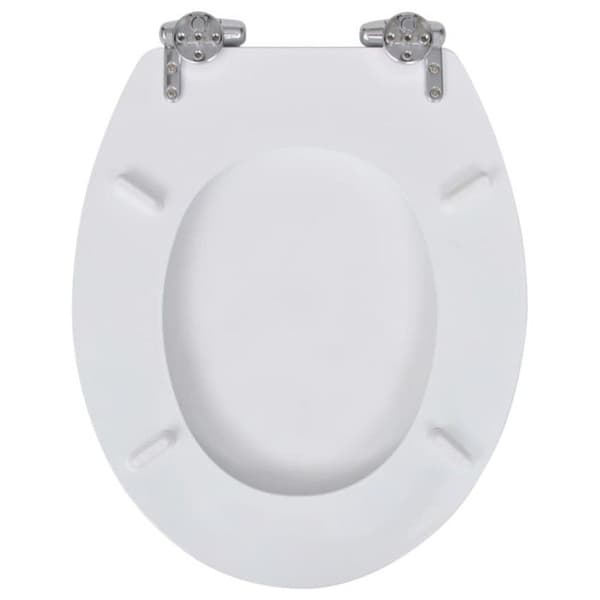 vidaXL Toalettsits MDF Soft Close Lock Vit