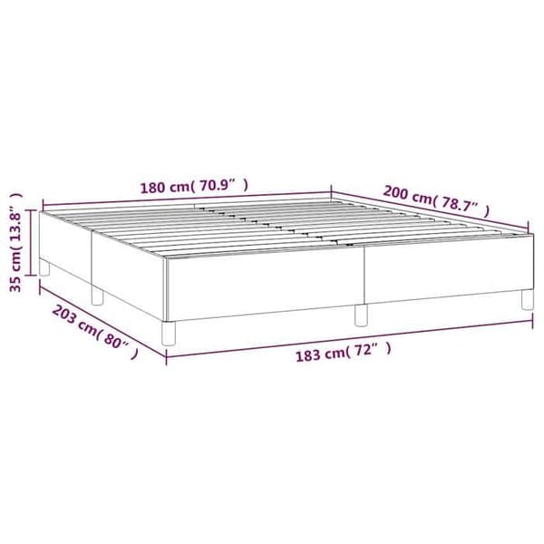 vidaXL Sängram utan madrass mörkblå 180x200 cm sammet 347340