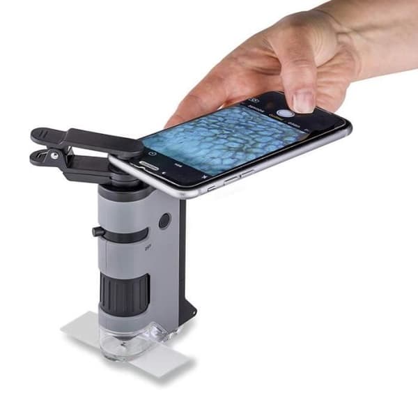 Mikroskop optisk - Carson - MicroFlip - 100-250x - LED - Smartphoneadapter