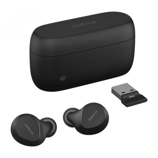 Trådlösa hörlurar - JABRA - Evolve2 Buds MS - Aktiv ljudavstängning - Bluetooth - USB-A