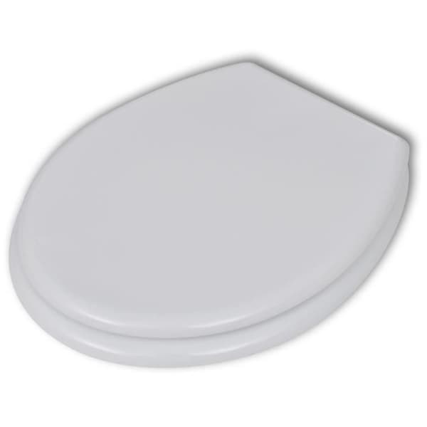 vidaXL Toalettsits med MDF-lock Enkel Design Vit