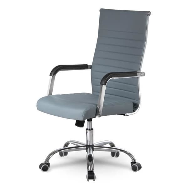Svängbart kontorsstol - Sofotel - Modern design - Grå - Hög och ergonomisk ryggstöd - Kromade armstöd