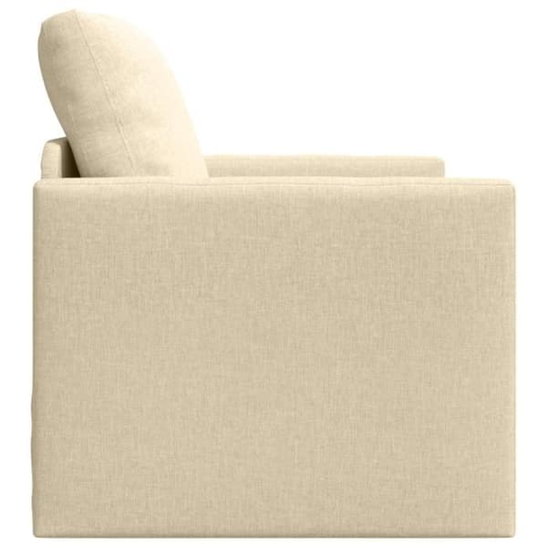 Soffa säng 2 i 1 Kräm 74x77x81 cm Tyg