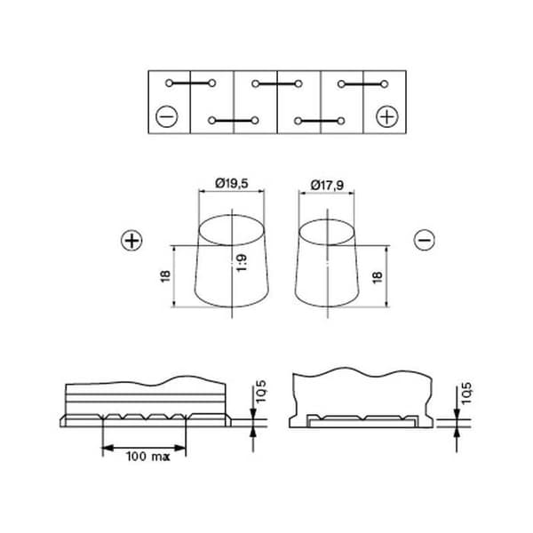 BOSCH Bilbatteri S4013 95Ah 800A / + höger