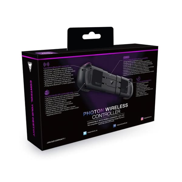 DragonShock - Trådlös Bluetooth-kontroll PHOTON Svart för Mobil