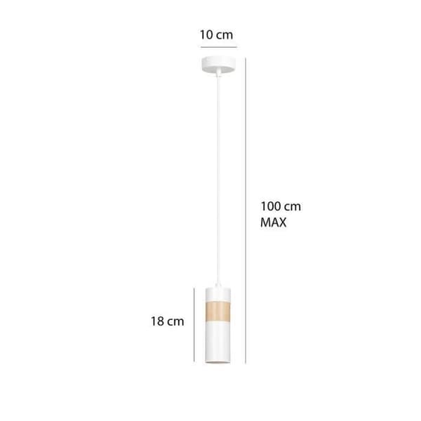 Emibig Akari 1 Vit Pendel 1 ljus Vit - 733-1