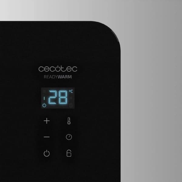 Cecotec Glaskonvektor Ready Warm 6770 Crystal Connection. WiFi-kontroll, Justerbar termostat, Timer, Fötter