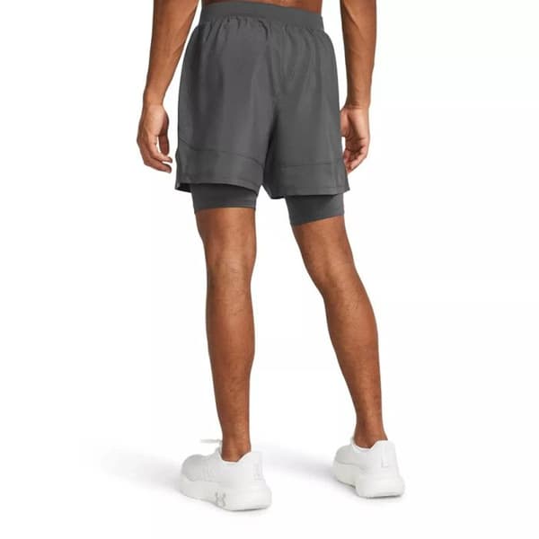 Under Armour Short Launch 5 2-i-1 mörkgrå – andningsbar löparshorts