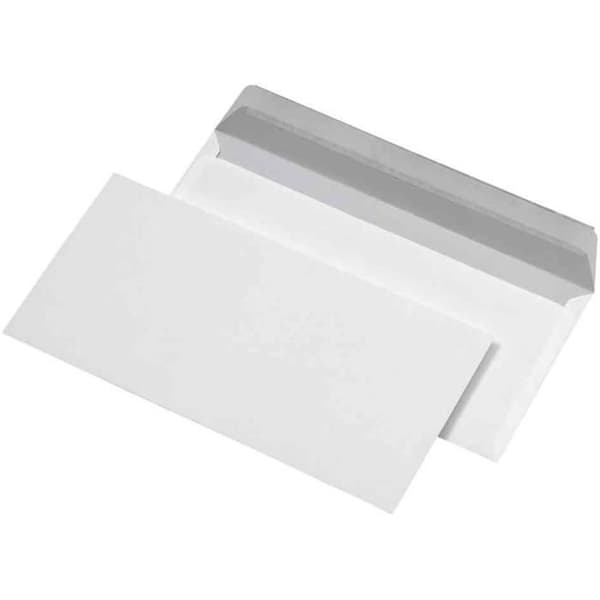 C5 självhäftande kuvert, 100 g/m2, vit,