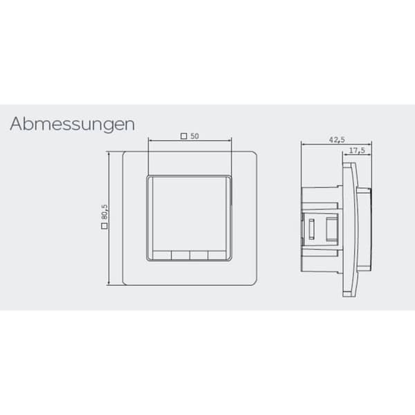 Inbyggd rumstermostat Eberle FIT-3R veckoprogram 5 till 30 °C