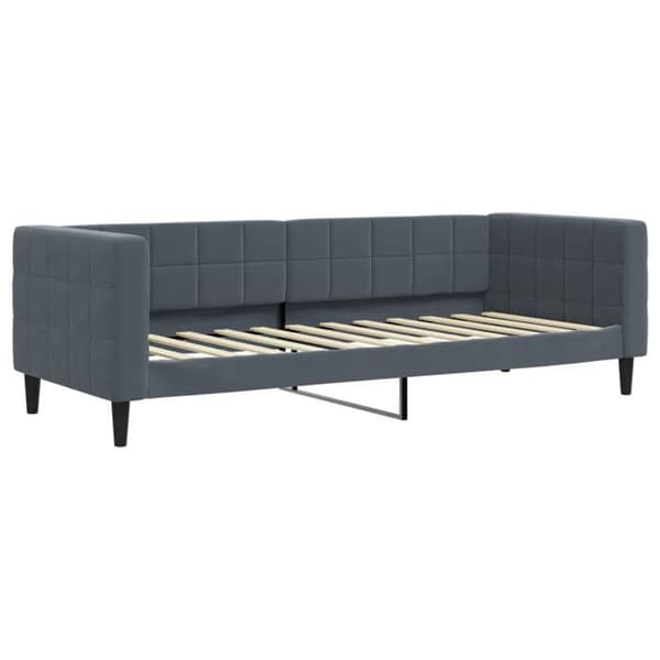 vidaXL Grått vilosäng 80x200 cm sammet 354002