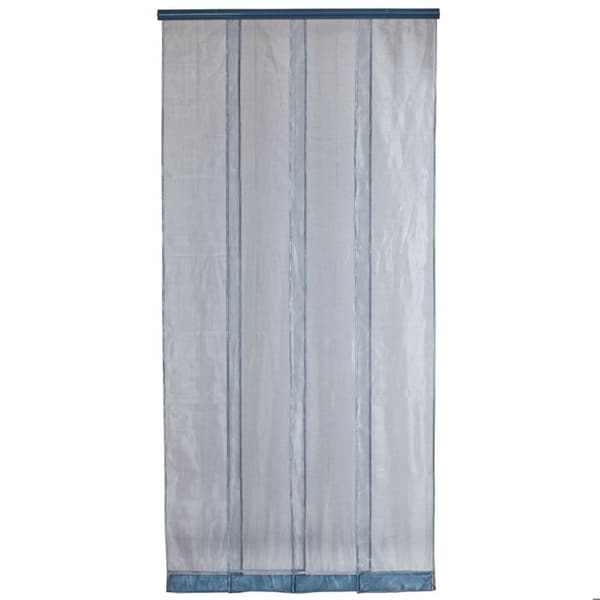 Myggnät för dörr - MOREL - Mygga - 100x220 cm - grå polyester - sidovind
