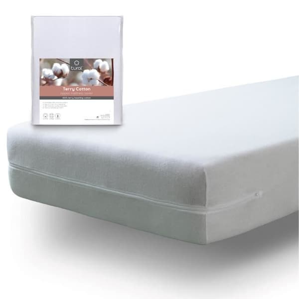 Madrasskydd - TURAL - 80x190/200cm - 100% bomull - Elastisk - Tvättbar