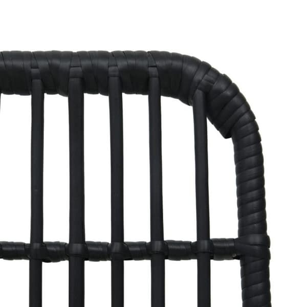 vidaXL Trädgårdsstolar 2 st Poly Rotting Svart