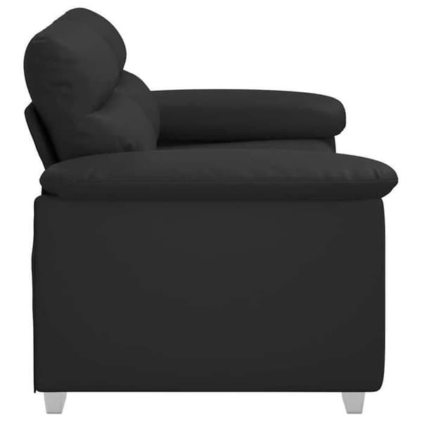 Soffa 2 platser Svart 120 cm Konstläder