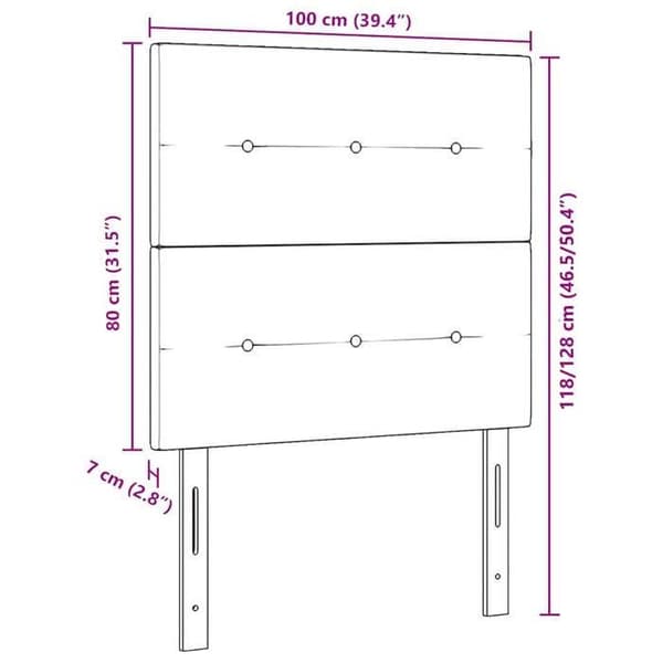 vidaXL Sänggavel Rosa 100 cm Sammet 3337820