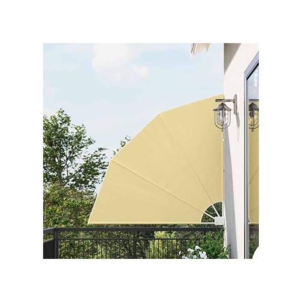 Integritetsskärm för balkong - vidaXL - Sand - 140x140 cm - Polyester - Fällbar - Hållbar