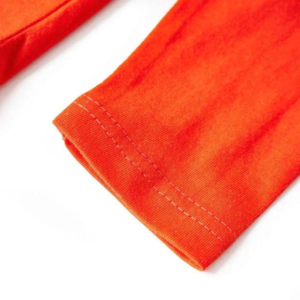 T-shirt barn långärmad orange multi-storlekar