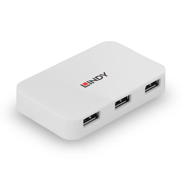 LINDY Basic USB 3.0 hubb - 4 portar - Vit