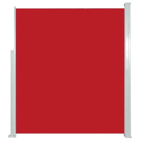 vidaXL Infällbar uteplats Sidomarkis 120x500 cm Röd