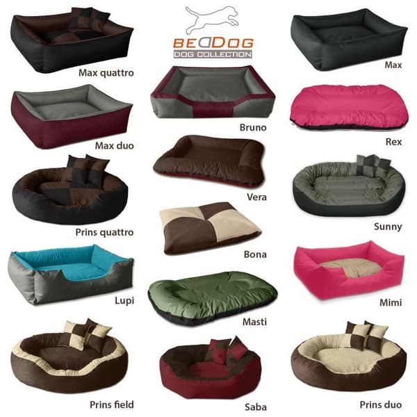 Hundsäng - BedDog - LUPI - 80x65 cm - Svart/Grå - Rektangulär