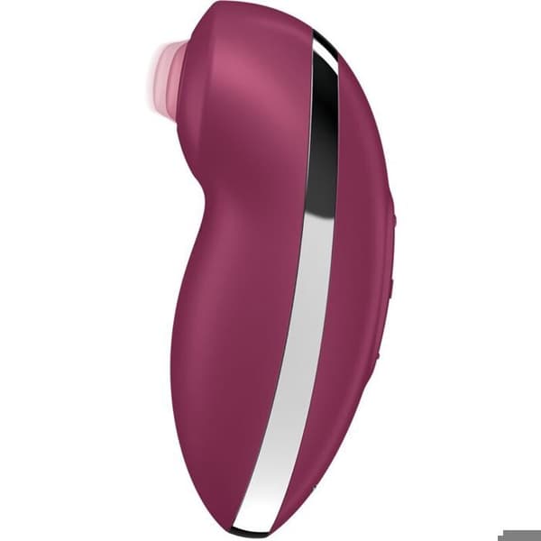 Vibrator - SATISFYER - TAP & CLIMAX 2 - Mjuk silikon - 11 vibrationsprogram - Röd
