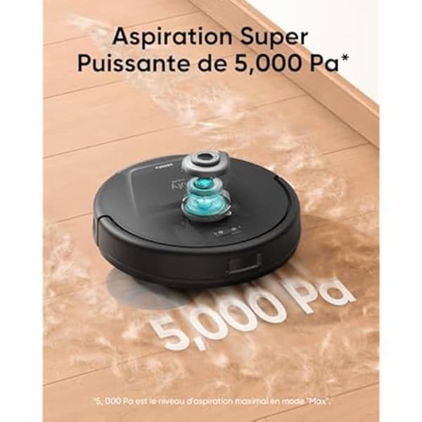 Robotdammsugare 2 i 1 - EUFY - Clean L60 - Sugning 5000 Pa - Laser iPath-navigering - Mopp