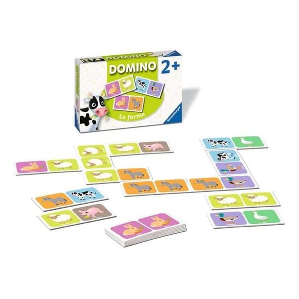 Klassiskt Ravensburger Domino Gårdsdjur