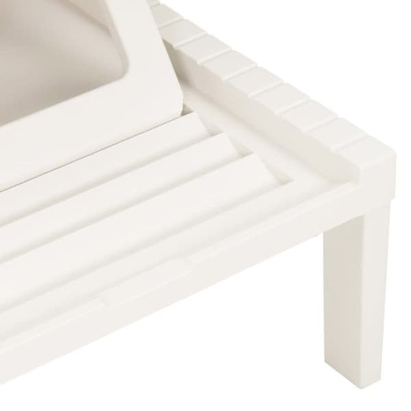 vidaXL Lounge Chair Plast Vit