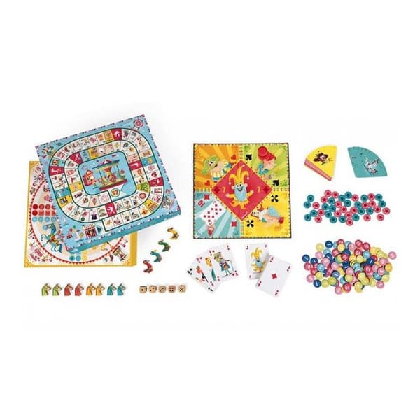 Multispelbox karusell - JANOD - J02742 - Blå - Kartong - Från 5 år