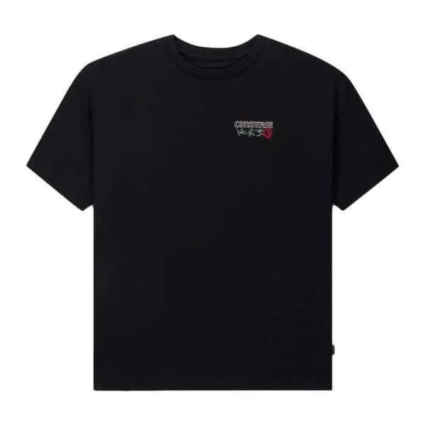 T-shirt Svart Dam Converse Blommig
