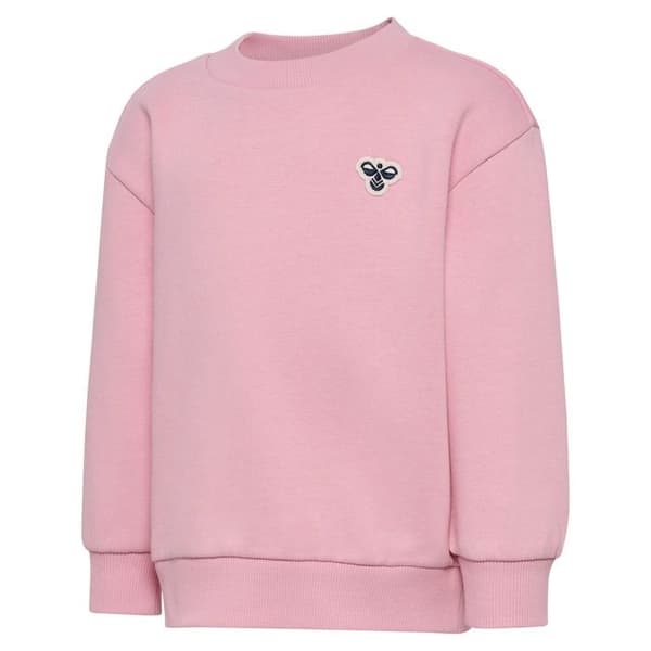 Hummel BEE barn sweatshirt med rund hals - pink nectar