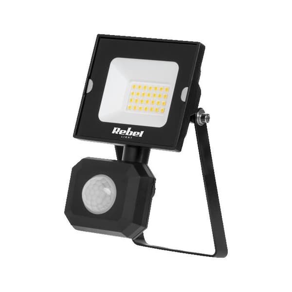 Utomhus LED halogenprojektor 20 W 4000 K med sensor IP44