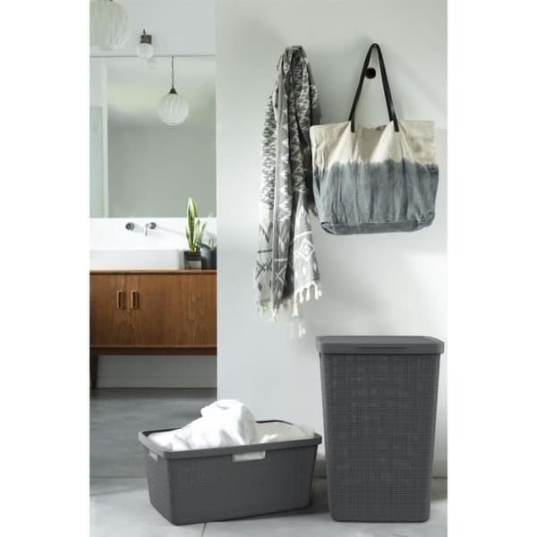 Tvättkorg - 58 L - Jute - Antracit - Curver