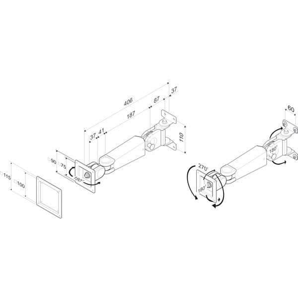 Tv Stativ - Standard LCD Arm Väggfäste